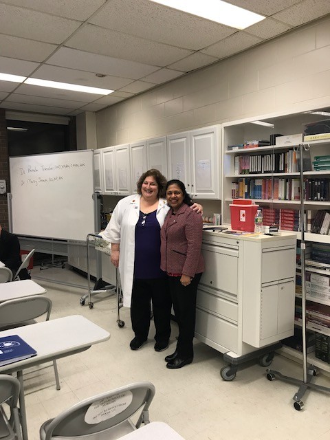 Nursing faculty members Dr.  Pamela Treister and Dr. Mercy Joseph at their STEP session.