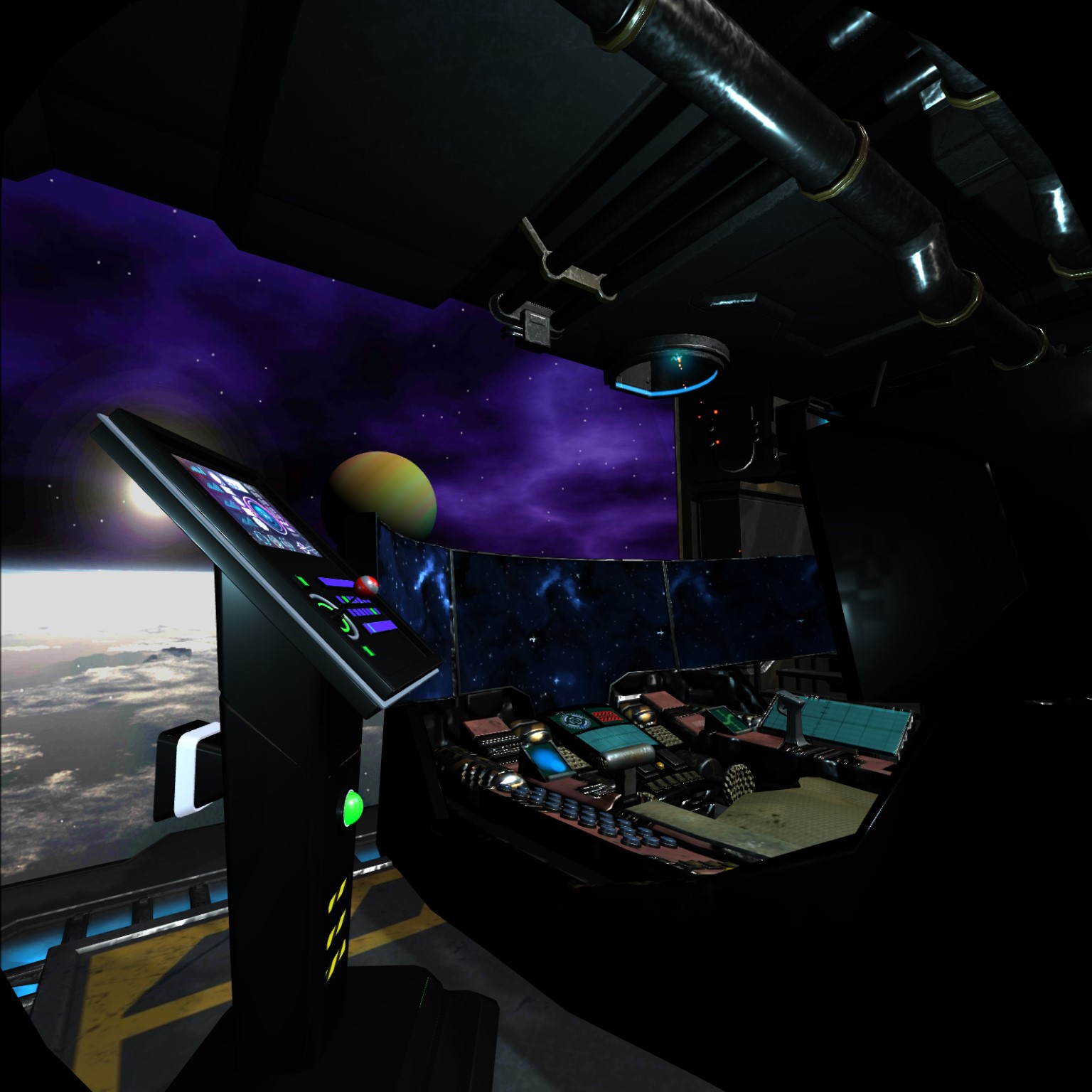 Cockpit Photo 2: Prototype of pilot control station from a different angle.