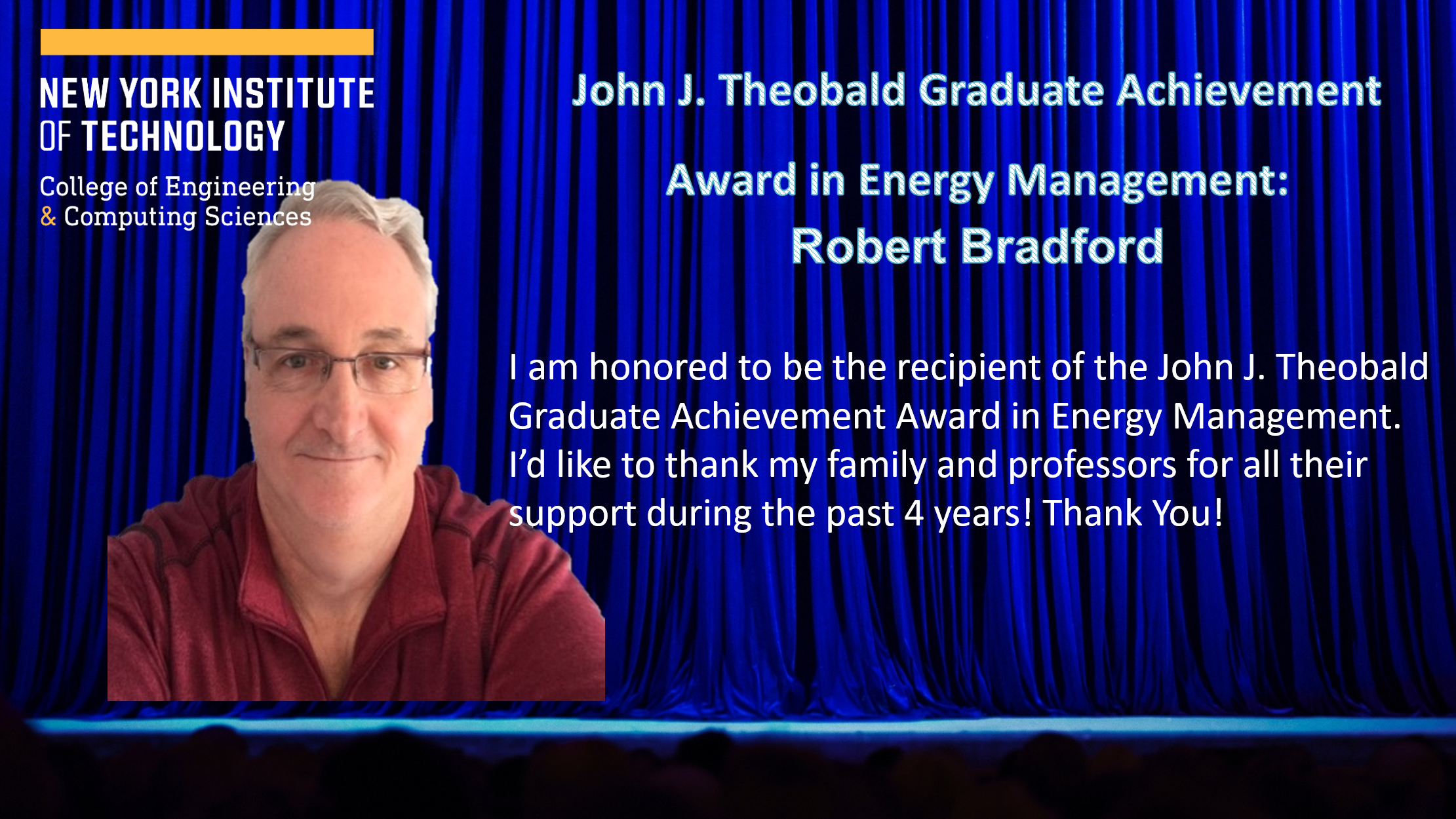 Student speaker Robert Bradford