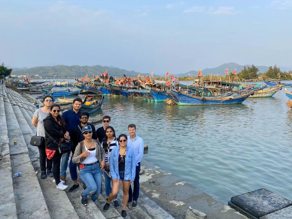 Graduate students during site visit near Shenzhen