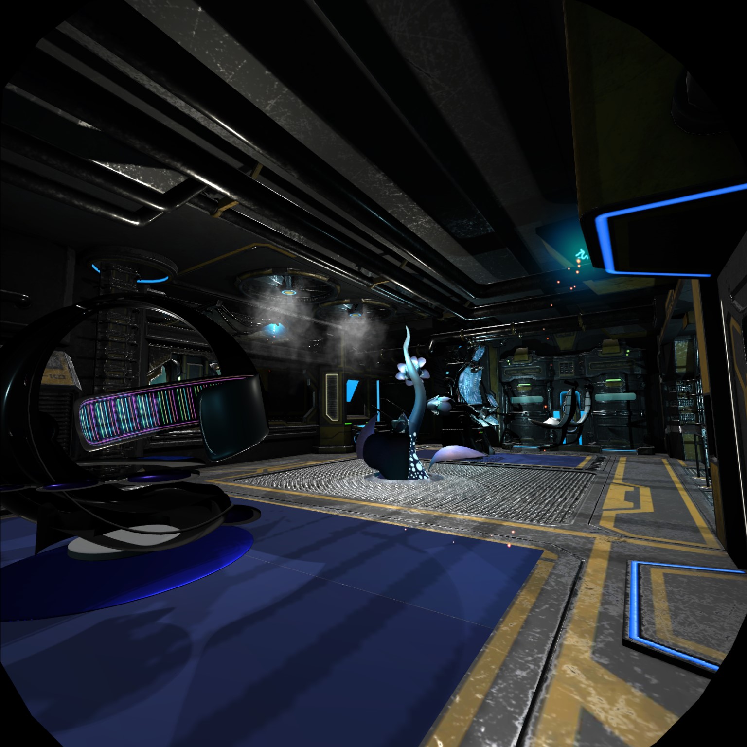Quest Room Photo 2: Prototype of a room where technologies transport users on galaxy quests from a different angle.