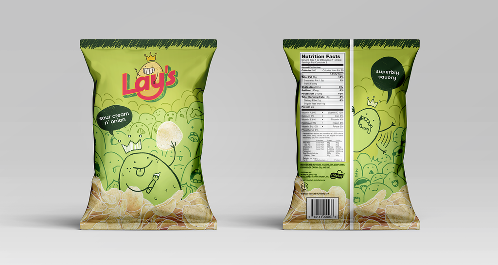 Package Design: Lays Sour Cream Onion