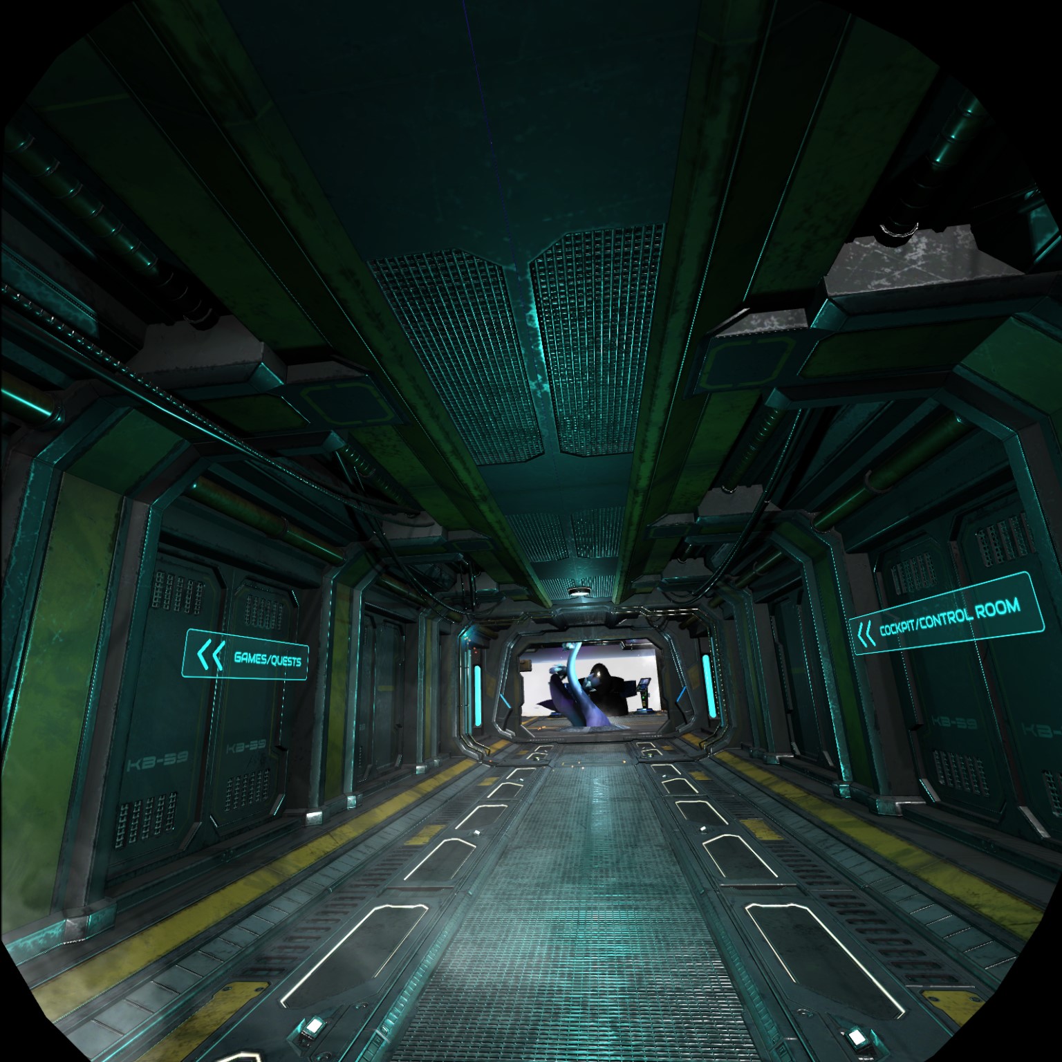 Passageway to cockpit